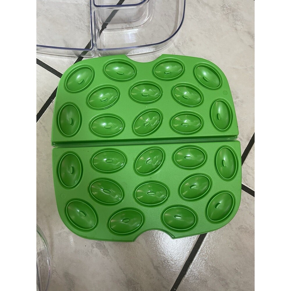 Pampered Chef Large Square Cool & Serve Green Tray w Carry Bag #2292 - Picture 5 of 13